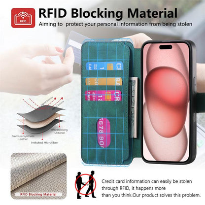 For iPhone 17 CaseNeo MagSafe RFID Anti-theft Retro Leather Phone Case(Green) by CaseNeo