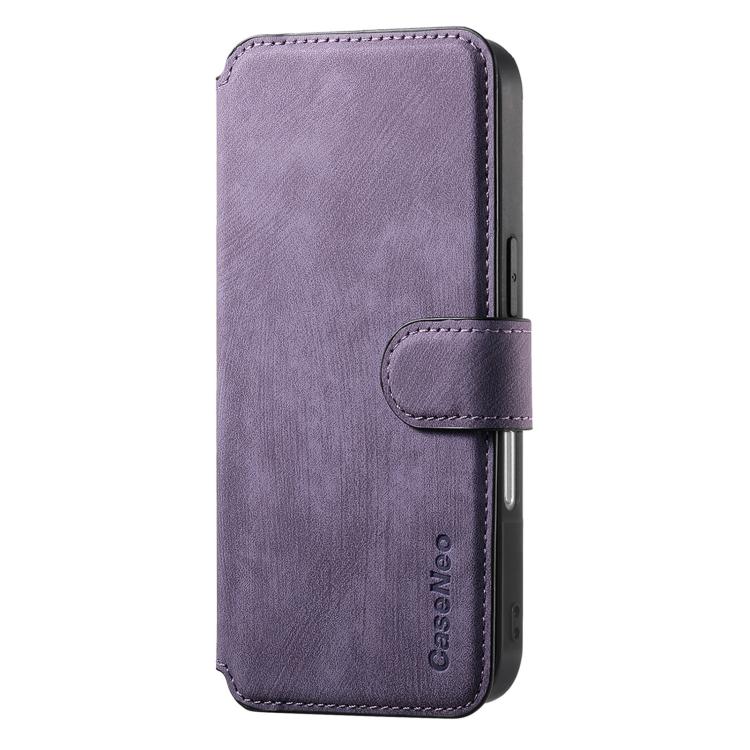 For iPhone 17 CaseNeo MagSafe RFID Anti-theft Retro Leather Phone Case(Purple) by CaseNeo