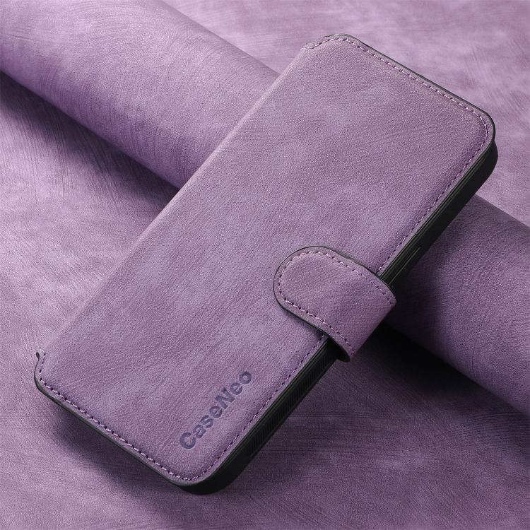 For iPhone 17 CaseNeo MagSafe RFID Anti-theft Retro Leather Phone Case(Purple) by CaseNeo