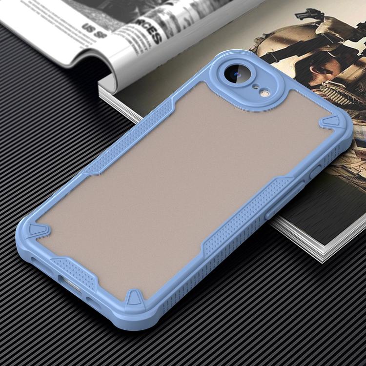 For iPhone 16e Armor Glaze PC Hybrid TPU Phone Case(Blue) by bashfashion
