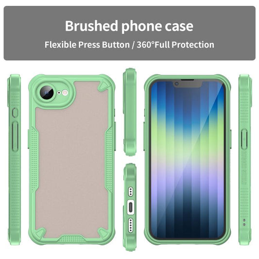 For iPhone 16e Armor Glaze PC Hybrid TPU Phone Case(Green) by bashfashion