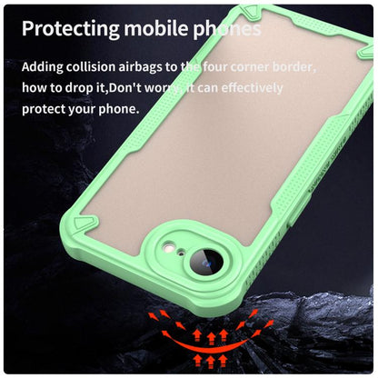 For iPhone 16e Armor Glaze PC Hybrid TPU Phone Case(Green) by bashfashion