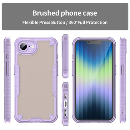 For iPhone 16e Armor Glaze PC Hybrid TPU Phone Case(Purple) by bashfashion