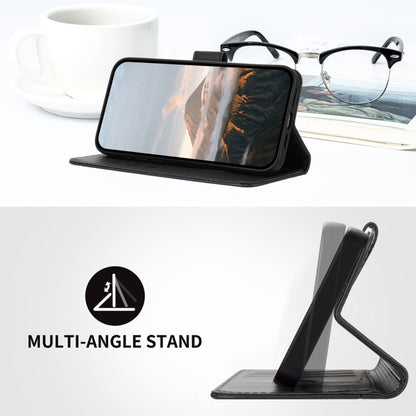 For iPhone 16e Triangle Pattern Buckle Clasp Leather Phone Case(Black) by bashfashion