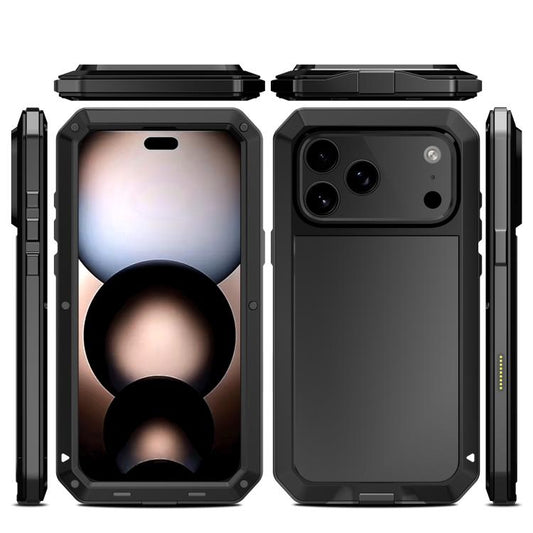 For iPhone 17 Pro Max RedPepper Triple-proof Metal Phone Case(Black) by RedPepper