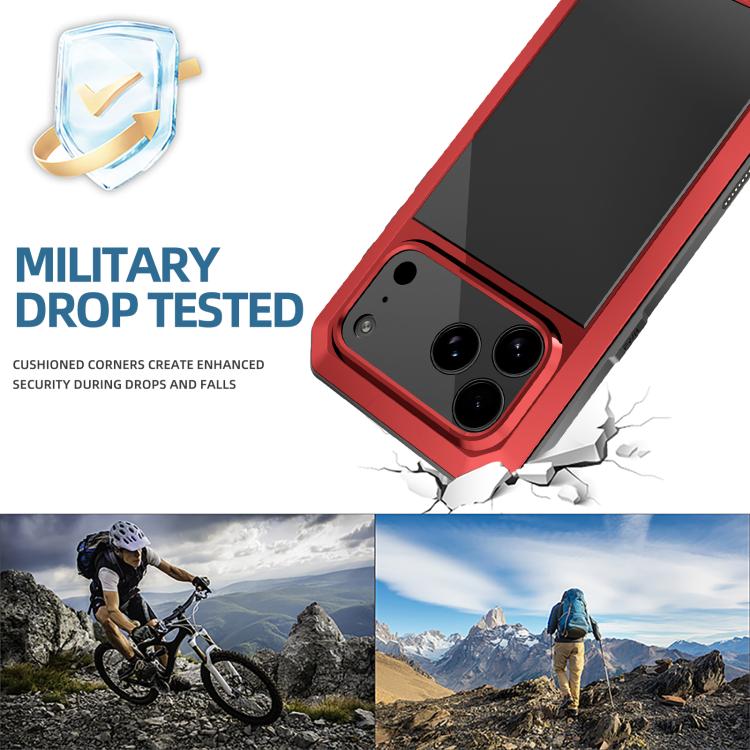 For iPhone 17 Pro Max RedPepper Triple-proof Metal Phone Case(Red) by RedPepper