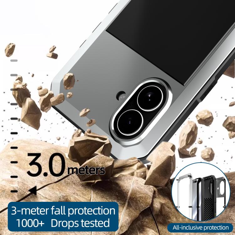 For iPhone 17 RedPepper Triple-proof Metal Phone Case(Silver) by RedPepper