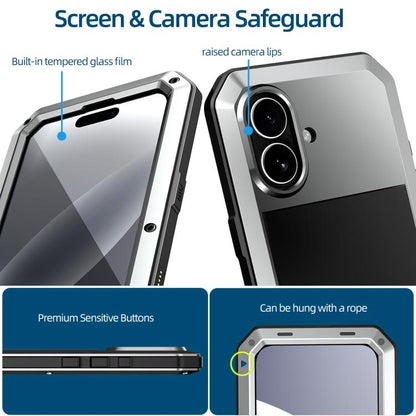 For iPhone 17 RedPepper Triple-proof Metal Phone Case(Silver) by RedPepper