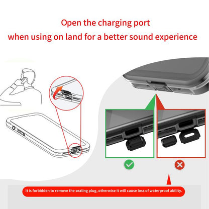For iPhone 17 Pro Max RedPepper Transparent Dot IP68 Waterproof Triple-proof MagSafe Phone Case(Black Dark Grey) by RedPepper