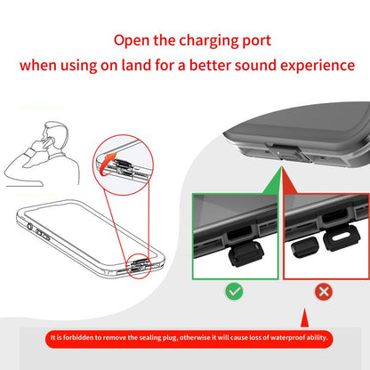 For iPhone Air RedPepper Transparent Dot IP68 Waterproof Triple-proof MagSafe Phone Case(Black Dark Grey) by RedPepper