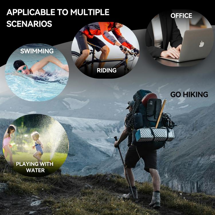 For iPhone Air RedPepper Transparent Dot IP68 Waterproof Triple-proof MagSafe Phone Case(Black Dark Grey) by RedPepper