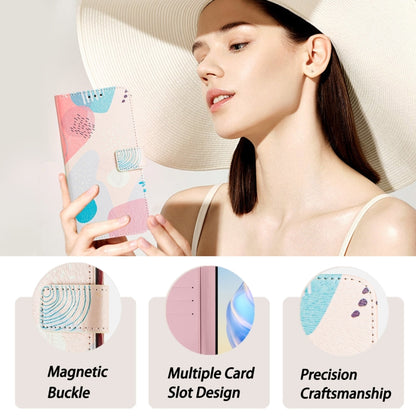 For iPhone 16e Art Colored Drawing Pattern Leather Phone Case(Graffiti puzzle) by bashfashion