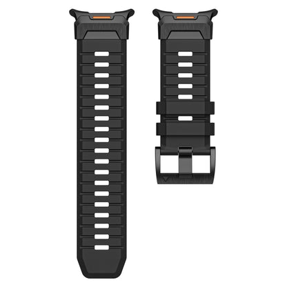For Samsung Galaxy Watch Ultra 47mm / Ultra 2025 Steel Buckle Fluororubber Watch Band(Black) by bashfashion