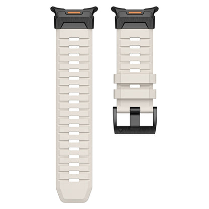 For Samsung Galaxy Watch Ultra 47mm / Ultra 2025 Steel Buckle Fluororubber Watch Band(Black Starlight) by bashfashion