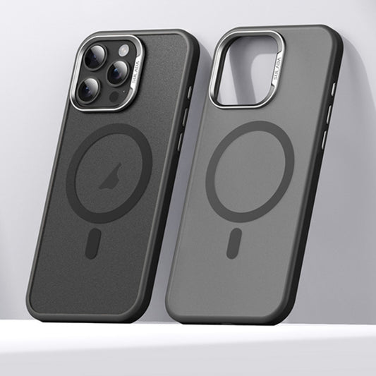 For iPhone 15 Pro Max SULADA Light Sand MagSafe Magnetic PC Hybrid TPU Phone Case(Black) by SULADA