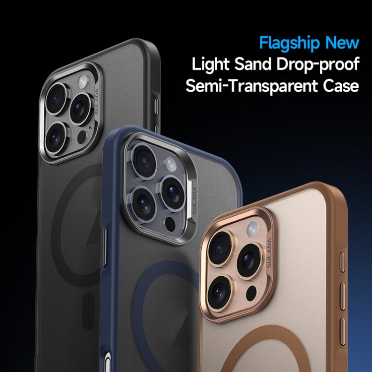 For iPhone 15 Pro Max SULADA Light Sand MagSafe Magnetic PC Hybrid TPU Phone Case(Blue) by SULADA