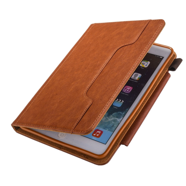 For iPad mini 6 / mini 2024 Hardware Buckle Smart Leather Tablet Case(Brown) by bashfashion