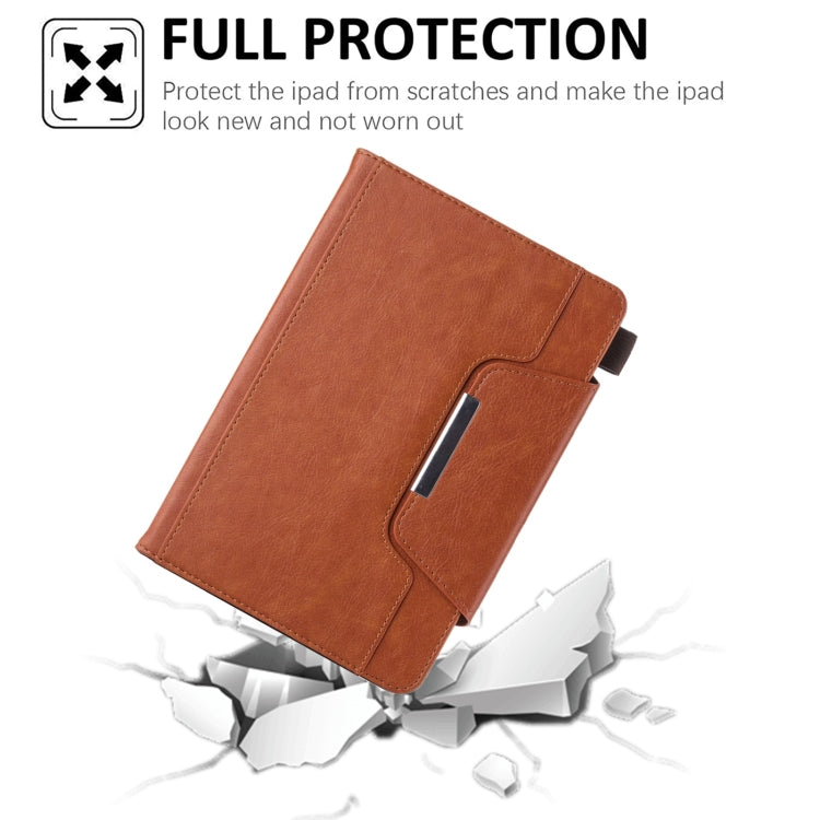 For iPad mini 6 / mini 2024 Hardware Buckle Smart Leather Tablet Case(Brown) by bashfashion