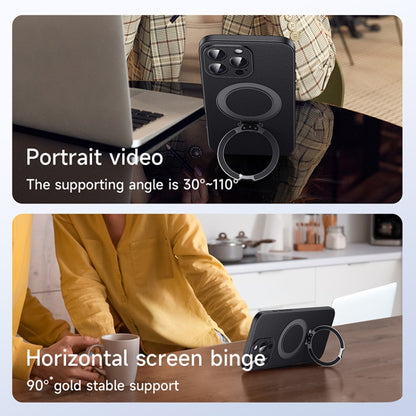 For iPhone 15 Plus SULADA Top Grain Leather MagSafe Magnetic Holder Phone Case(Black) by SULADA