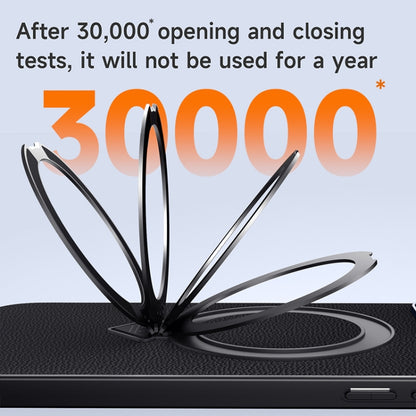 For iPhone 15 Pro Max SULADA Top Grain Leather MagSafe Magnetic Holder Phone Case(Black) by SULADA