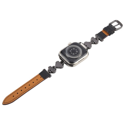 For Apple Watch 46mm / 49mm / 45mm / 44mm Microfiber Leather Diamond Slim Watch Band(Black) by bashfashion