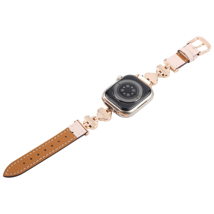 For Apple Watch 42mm / 41mm / 40mm / 38mm Microfiber Leather Diamond Slim Watch Band(Pink) by bashfashion