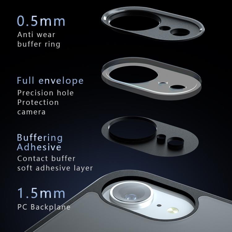 For iPhone 16e Armor MagSafe PC Hybrid TPU Phone Case(Frosted Black) by bashfashion