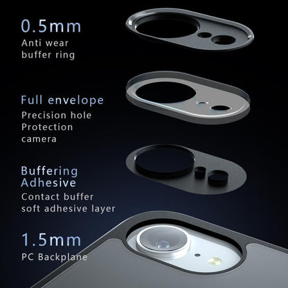 For iPhone 16e Armor MagSafe PC Hybrid TPU Phone Case(Frosted Black) by bashfashion