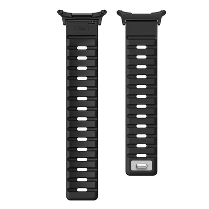 For Samsung Galaxy Watch Ultra 47mm / Ultra 2025 Magnetic Silicone Watch Band(Black+Black) by bashfashion