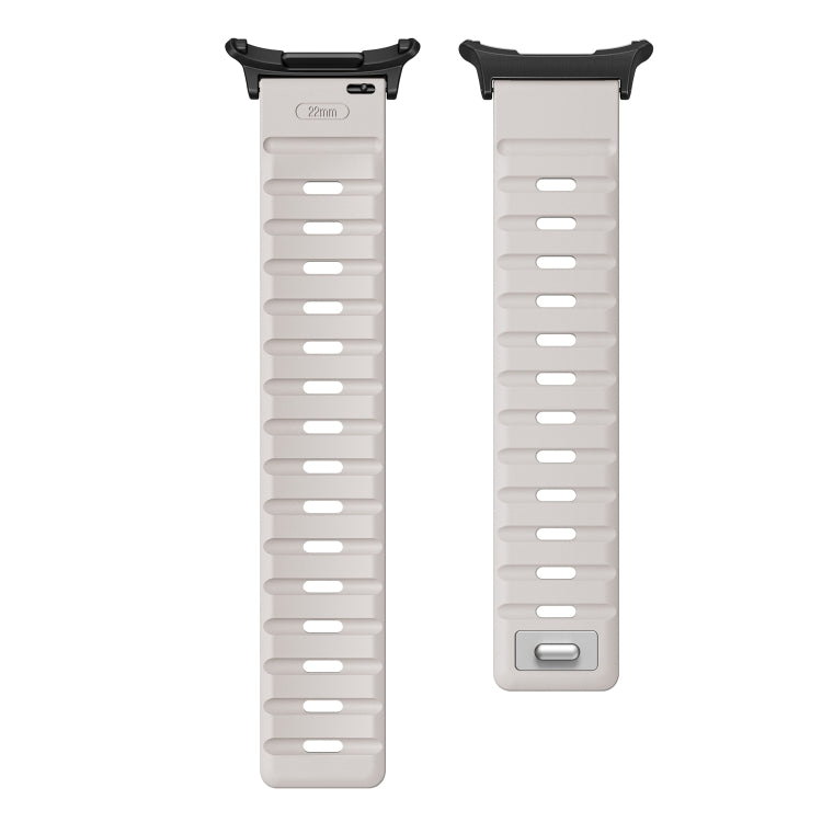 For Samsung Galaxy Watch Ultra 47mm / Ultra 2025 Magnetic Silicone Watch Band(Starlight+Black) by bashfashion