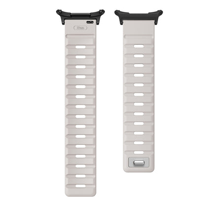 For Samsung Galaxy Watch Ultra 47mm / Ultra 2025 Magnetic Silicone Watch Band(Starlight+Black) by bashfashion