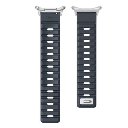 For Samsung Galaxy Watch Ultra 47mm / Ultra 2025 Magnetic Silicone Watch Band(Midnight Color+Silver) by bashfashion