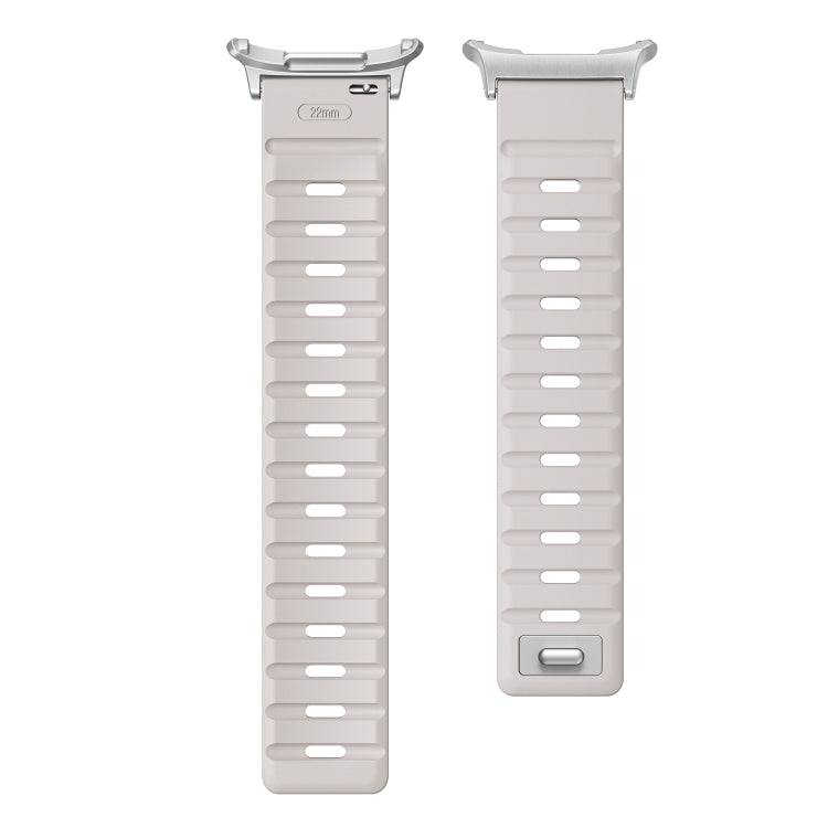 For Samsung Galaxy Watch Ultra 47mm / Ultra 2025 Magnetic Silicone Watch Band(Starlight+Silver) by bashfashion