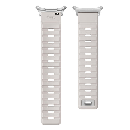 For Samsung Galaxy Watch Ultra 47mm / Ultra 2025 Magnetic Silicone Watch Band(Starlight+Silver) by bashfashion