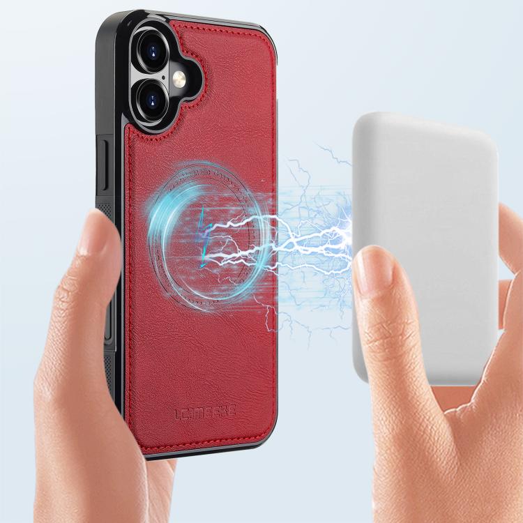 For iPhone 17 LC.IMEEKE Magsafe Phone Case(Red) by LC.IMEEKE