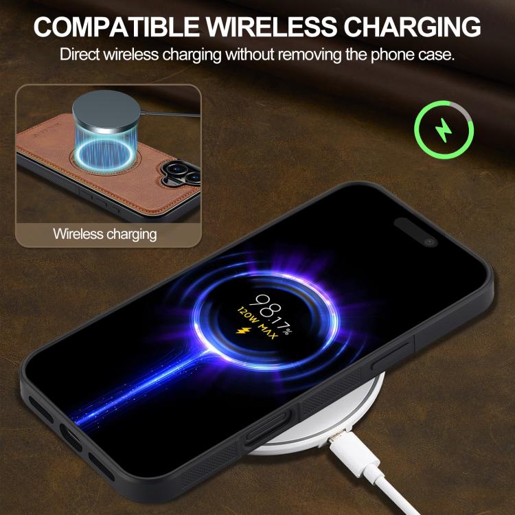 For iPhone 17 LC.IMEEKE Magsafe Phone Case(Brown) by LC.IMEEKE