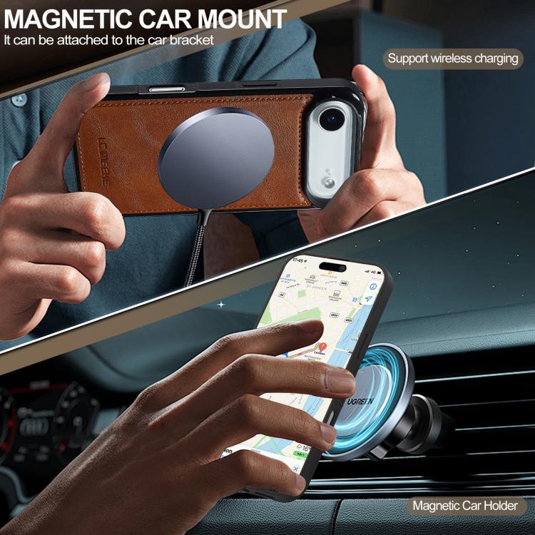 For iPhone Air LC.IMEEKE Magsafe Phone Case(Brown) by LC.IMEEKE