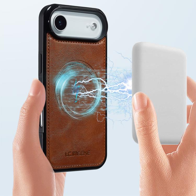 For iPhone Air LC.IMEEKE Magsafe Phone Case(Brown) by LC.IMEEKE