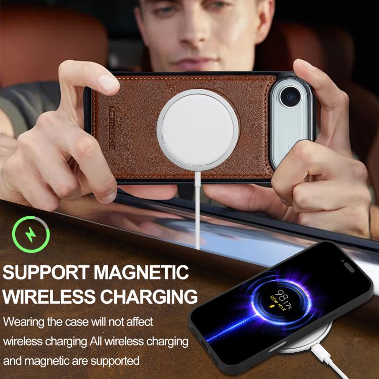 For iPhone Air LC.IMEEKE Magsafe Phone Case(Brown) by LC.IMEEKE