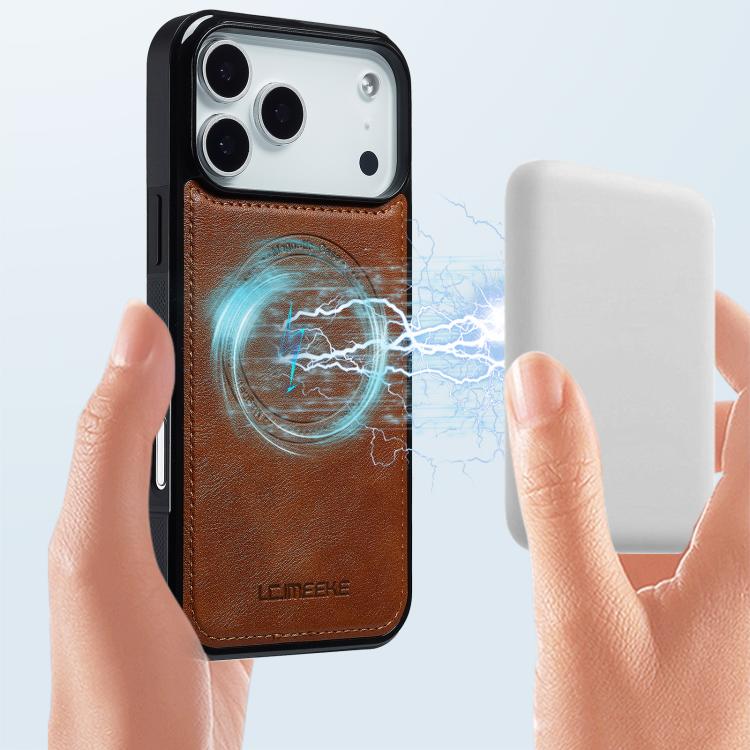 For iPhone 17 Pro Max LC.IMEEKE Magsafe Phone Case(Brown) by LC.IMEEKE