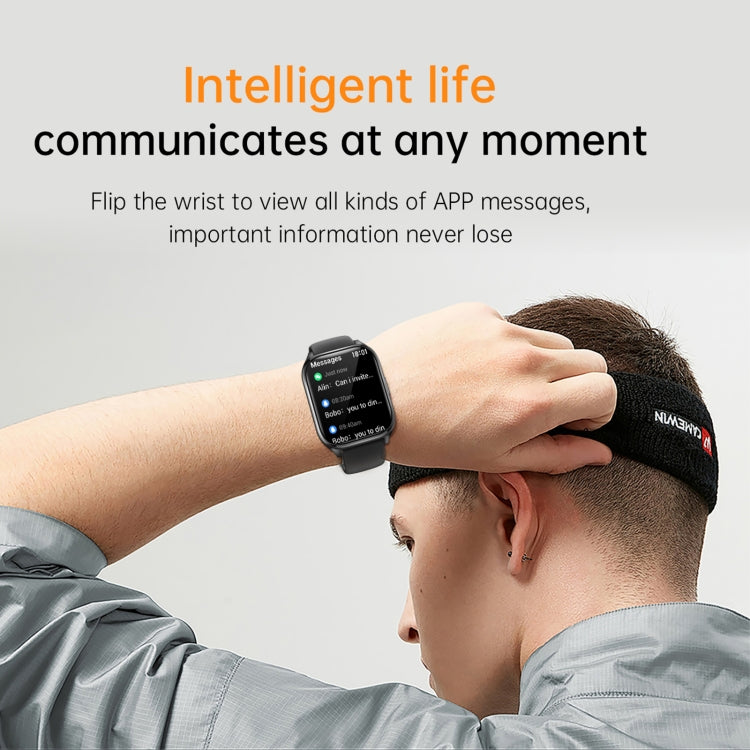 KT73S 1.85 inch Square Screen BT Call Smart Watch, Heart Rate / Blood Pressure / Blood Oxygen / Female Health / Sleep Monitoring(Purple) by bashfashion