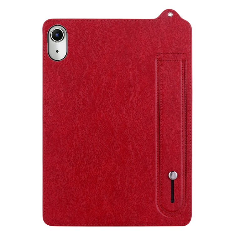 For iPad 2025 / 2022 TPU Leather Back Tablet Case with Wristband(Red) by bashfashion