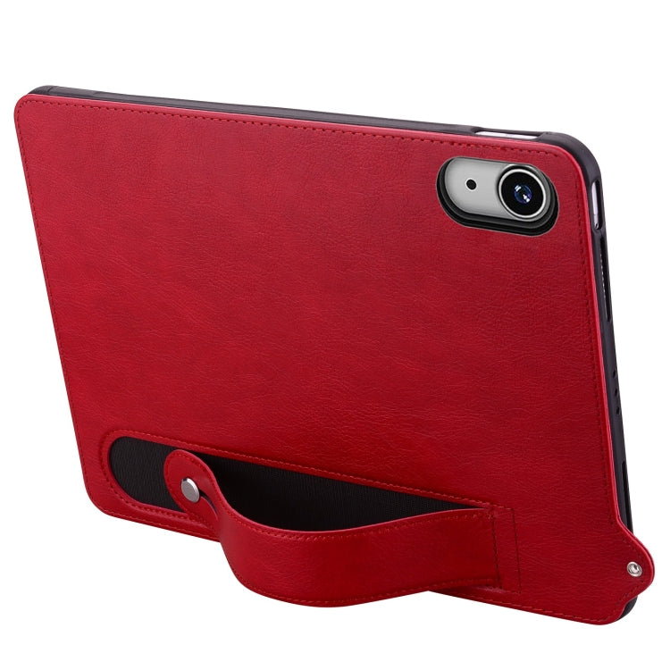 For iPad 2025 / 2022 TPU Leather Back Tablet Case with Wristband(Red) by bashfashion