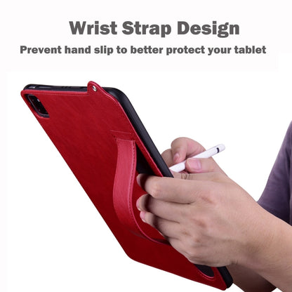 For Samsung Galaxy Tab A11+ / A9+ TPU Leather Back Tablet Case with Wristband(Red) by bashfashion