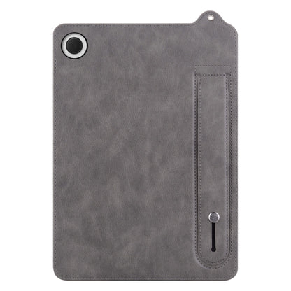 For Samsung Galaxy Tab A11+ / A9+ TPU Leather Back Tablet Case with Wristband(Grey) by bashfashion