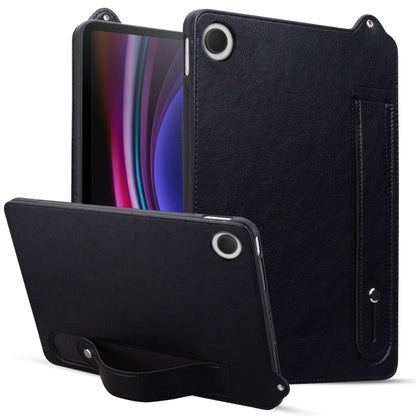 For Samsung Galaxy Tab A11+ / A9+ TPU Leather Back Tablet Case with Wristband(Black) by bashfashion