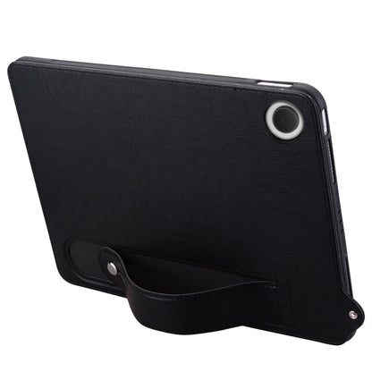 For Samsung Galaxy Tab A11+ / A9+ TPU Leather Back Tablet Case with Wristband(Black) by bashfashion