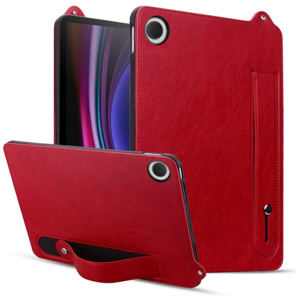 For Samsung Galaxy Tab A11 / A9 TPU Leather Back Tablet Case with Wristband(Red) by bashfashion