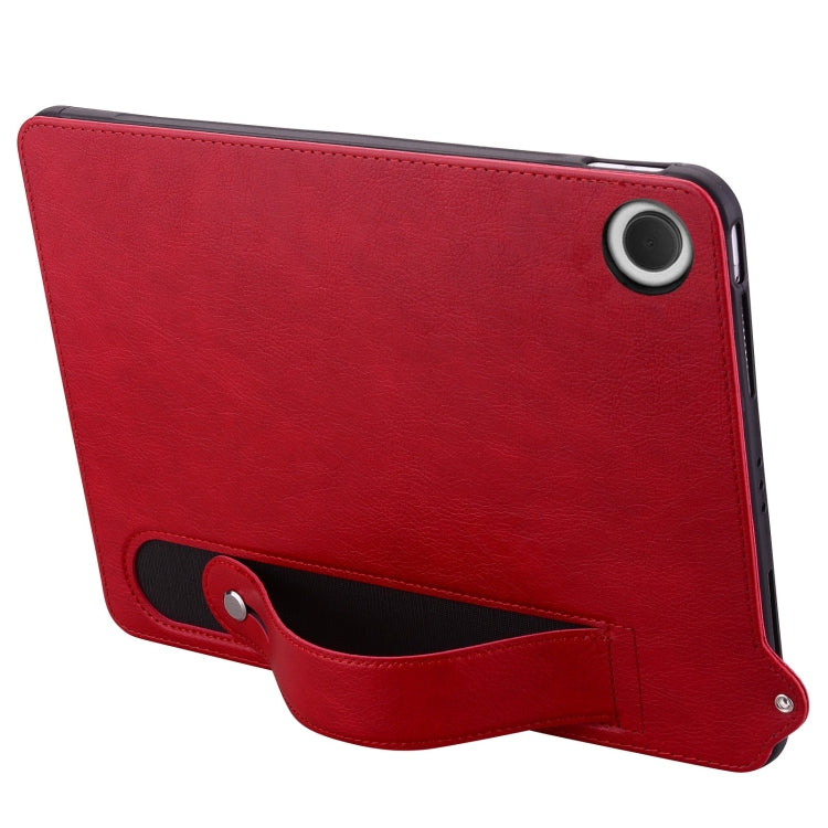 For Samsung Galaxy Tab A11 / A9 TPU Leather Back Tablet Case with Wristband(Red) by bashfashion
