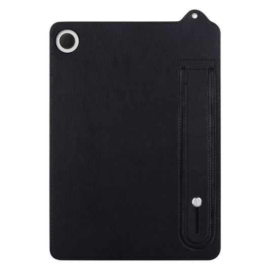 For Samsung Galaxy Tab A11 / A9 TPU Leather Back Tablet Case with Wristband(Black) by bashfashion
